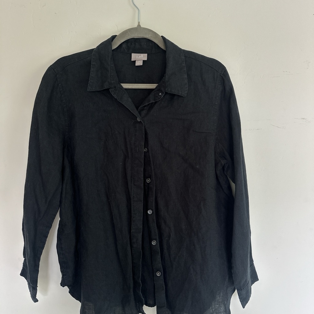 J. Jill Black Button Down Shirt